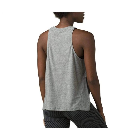 Prana North Star Recycled Split Tank Top Grey Active Running Hiking Women's XL - Picture 2 of 10